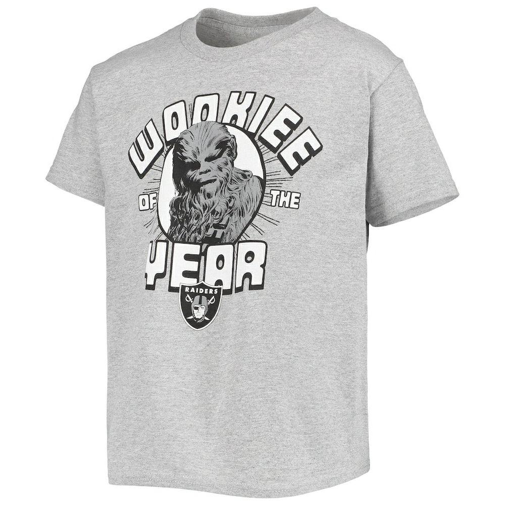 Las Vegas Raiders Junk Food Youth Star Wars Wookie Of The Year T-Shirt - Heathered Gray - NFL