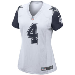 Dak Prescott Dallas Cowboys Women's Alternate Game Jersey - White - Nike