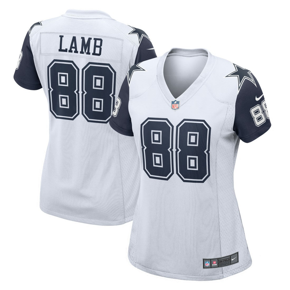 CeeDee Lamb Dallas Cowboys Women's 2nd Alternate Game Jersey - White - Nike
