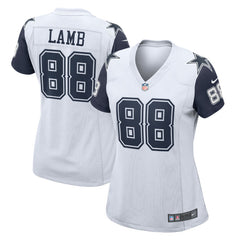 CeeDee Lamb Dallas Cowboys Women's 2nd Alternate Game Jersey - White - Nike