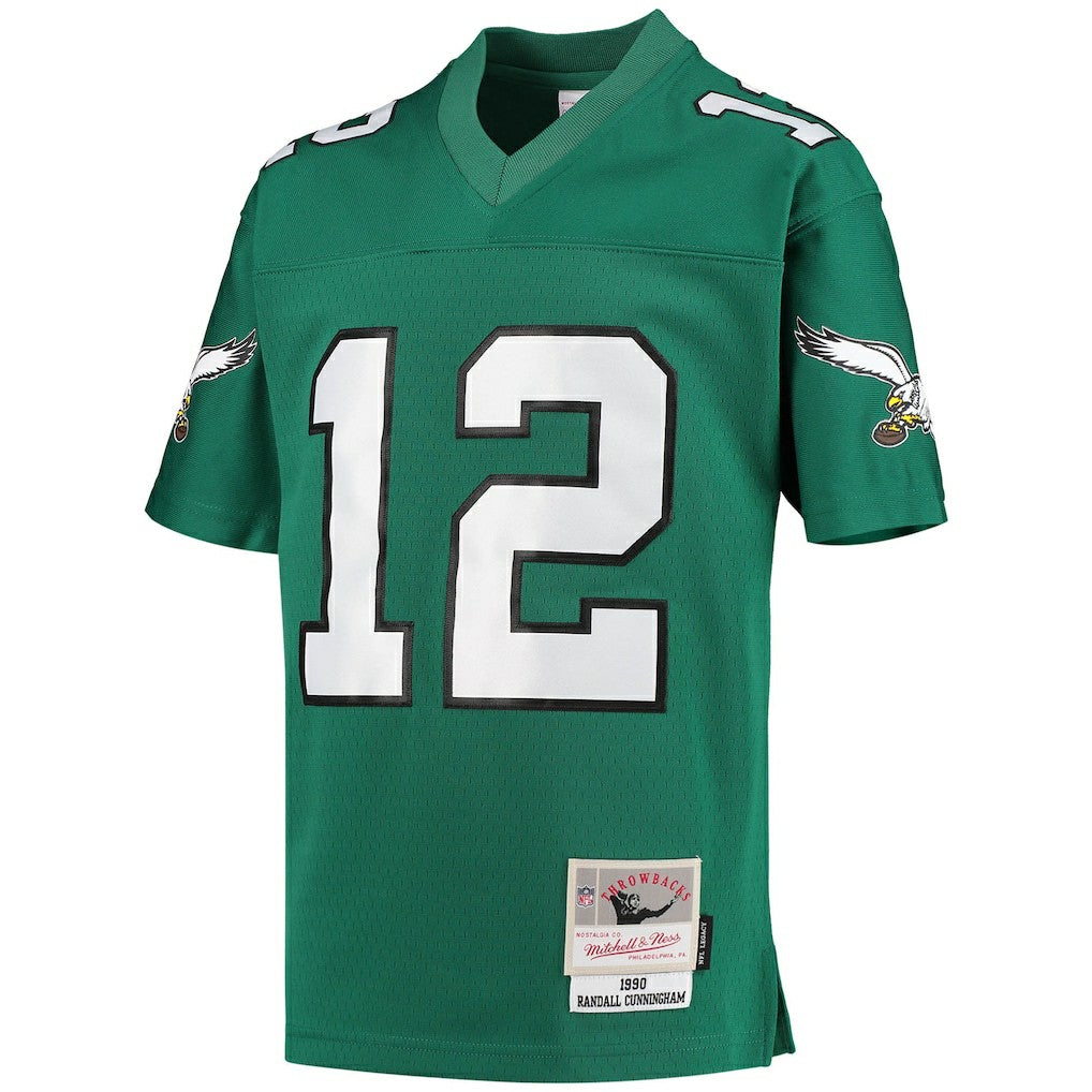 Randall Cunningham Philadelphia Eagles Youth 1990 Retired Player Legacy Jersey - Kelly Green - Mitchell & Ness