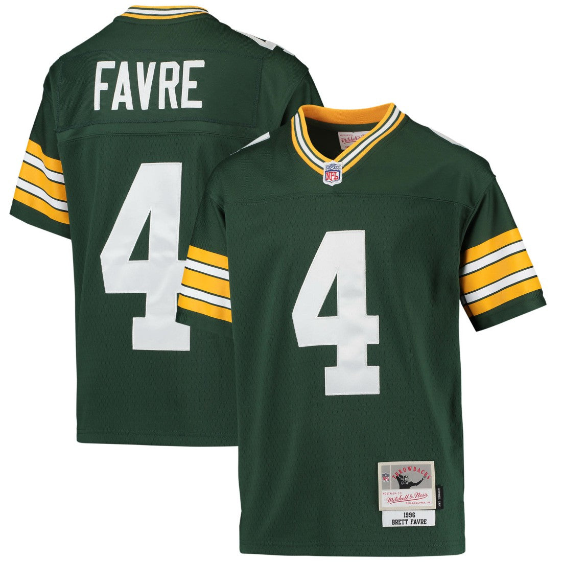 Brett Favre Green Bay Packers Youth 1996 Retired Player Legacy Jersey - Green - Mitchell & Ness