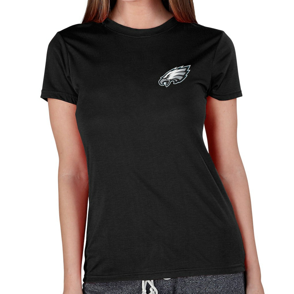 Philadelphia Eagles Concepts Sport Women's Marathon Knit Lounge Top - Black - NFL
