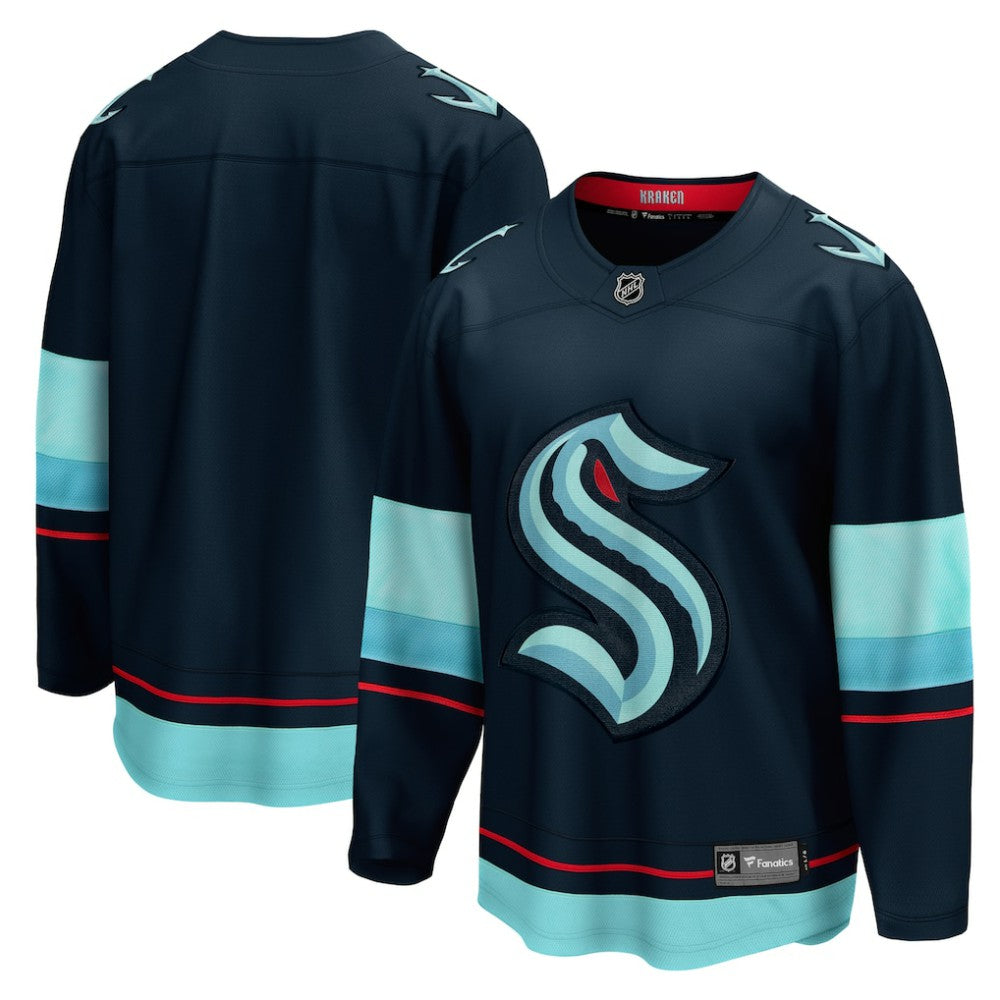 Seattle Kraken Fanatics Home Breakaway Jersey - Deep Sea Blue | Fanatics Lifestyle