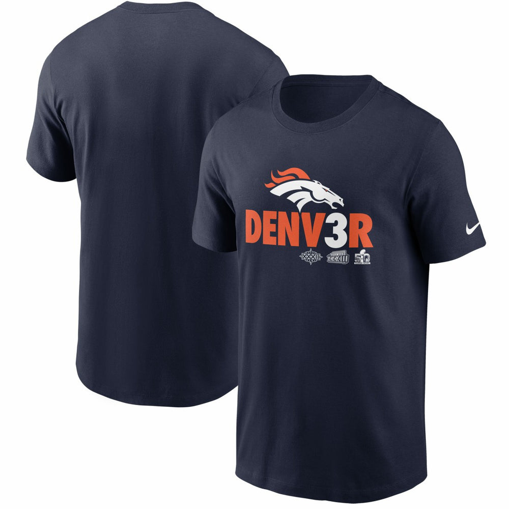 Denver Broncos Hometown Collection Denv3r T-Shirt - Navy - Nike