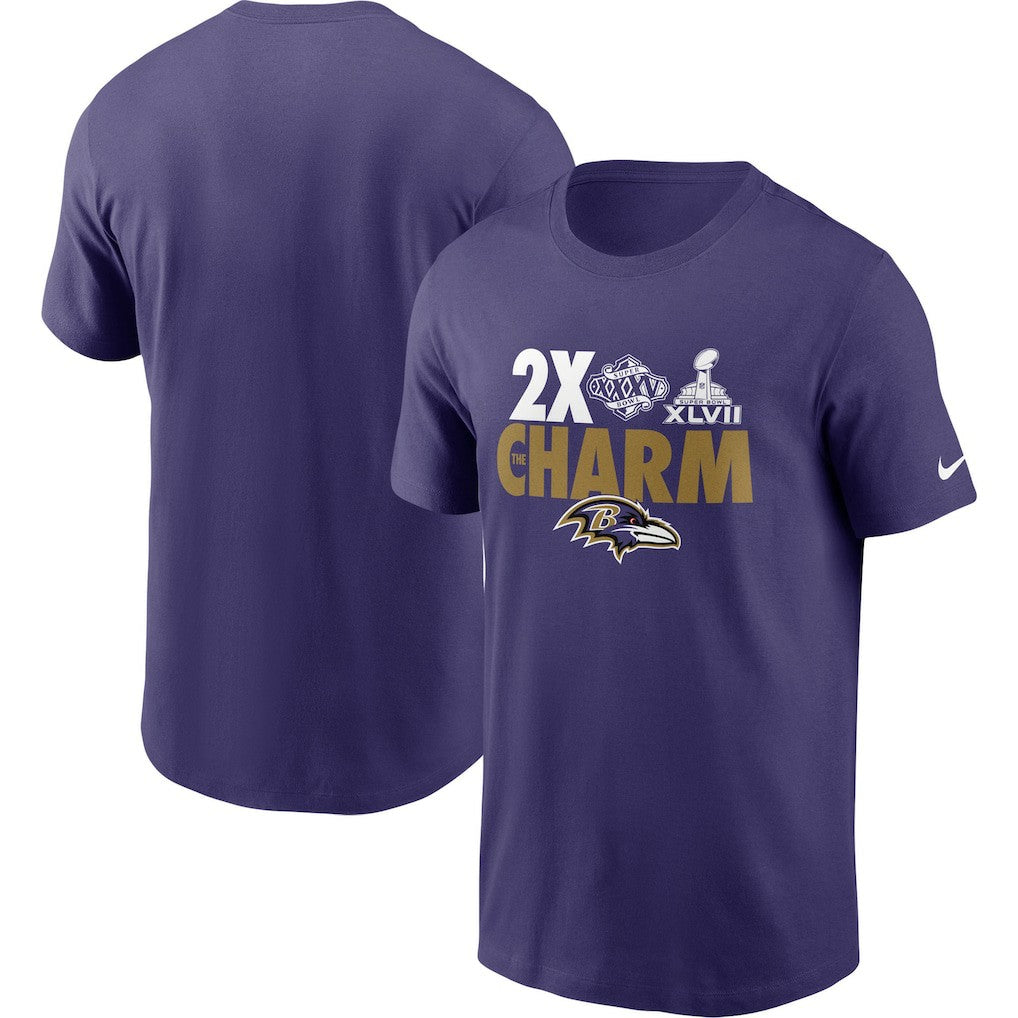 Baltimore Ravens Hometown Collection 2x Super Bowl Champions T-Shirt - Purple - Nike