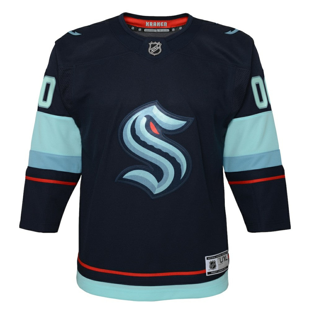 Seattle Kraken Youth Home Premier Custom Jersey - Navy | NHL sale