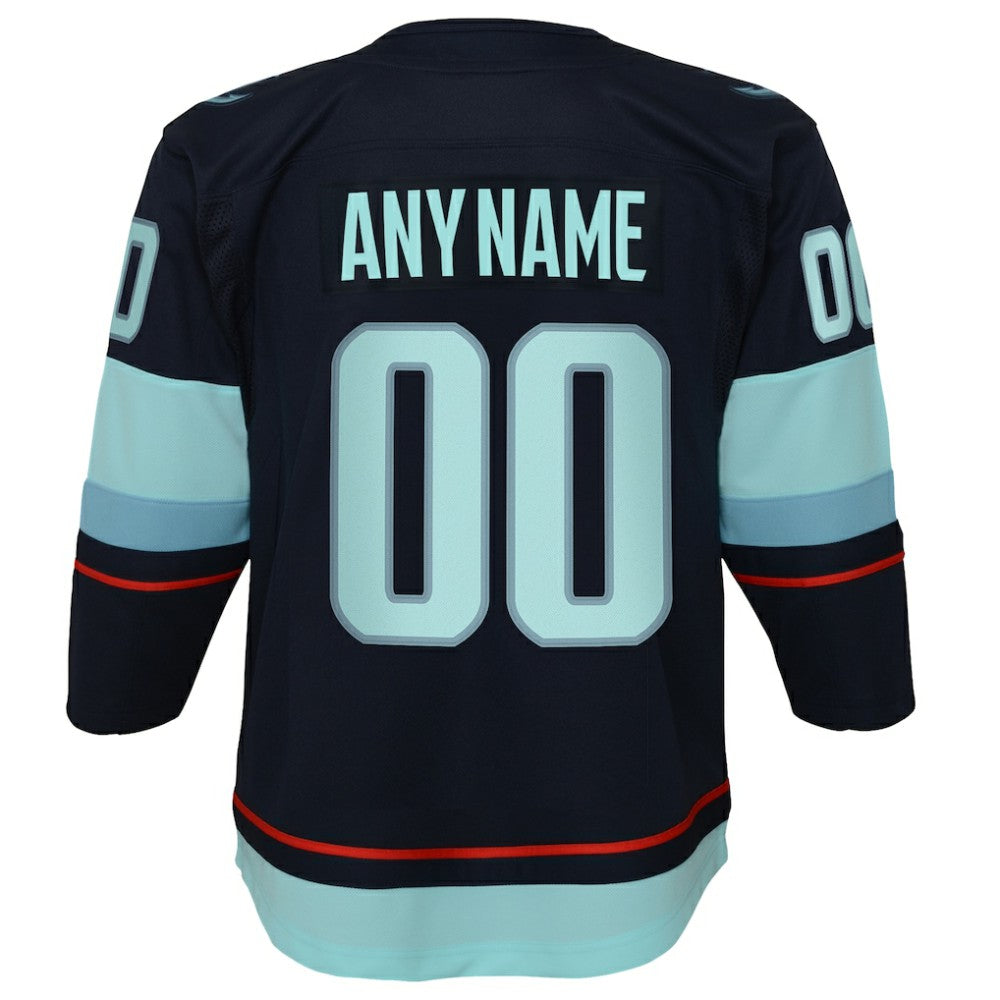 Seattle Kraken Youth Home Premier Custom Jersey - Navy | NHL sale