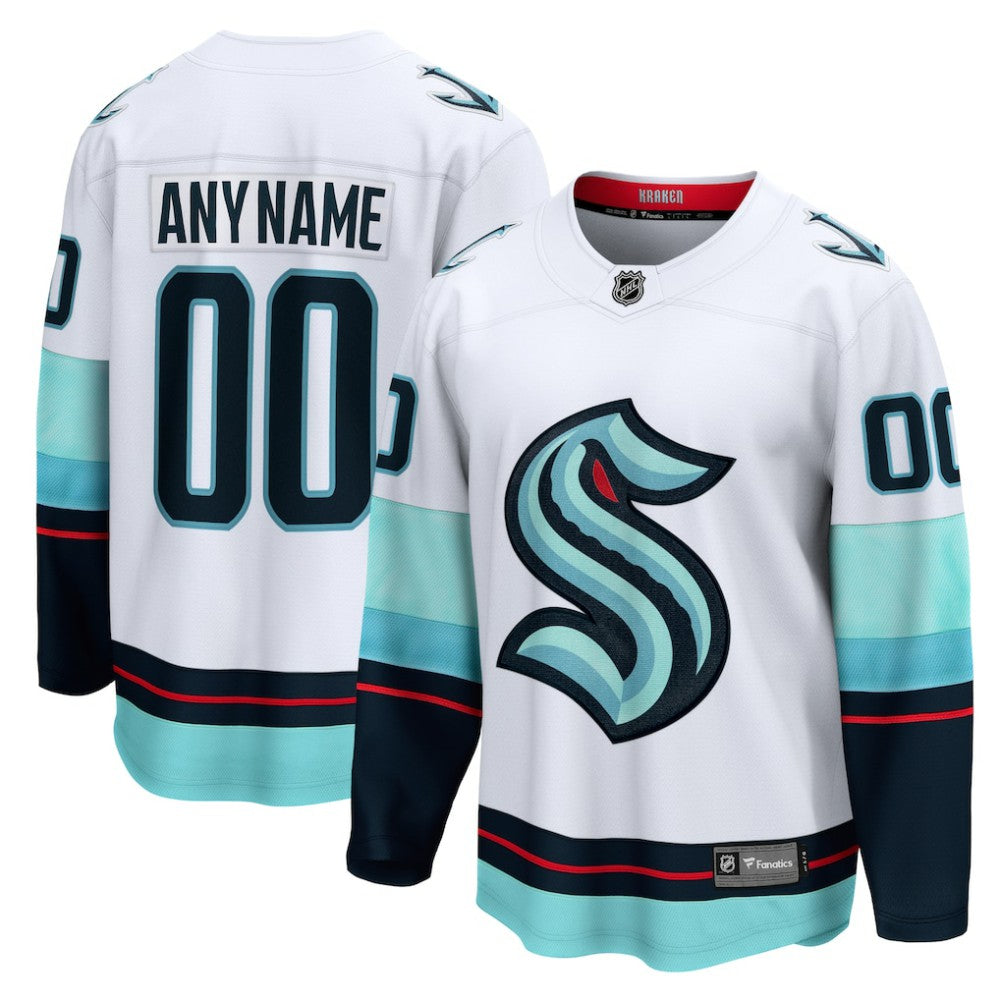 Seattle Kraken Fanatics Away Breakaway Custom Jersey - White | Fanatics discount
