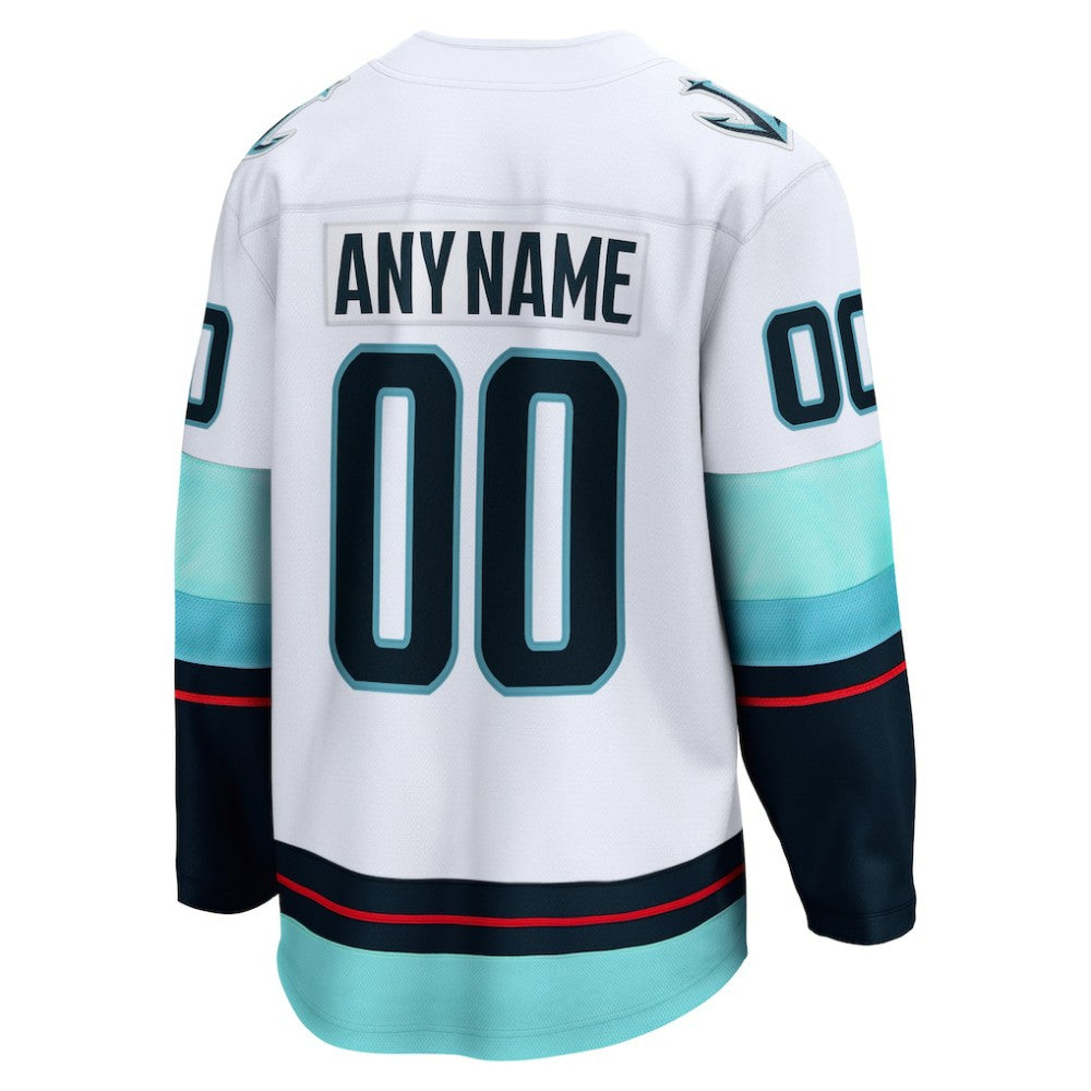 Seattle Kraken Fanatics Away Breakaway Custom Jersey - White | Fanatics discount