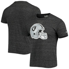 Las Vegas Raiders New Era Helmet Logo Tri-Blend T-Shirt - Black - NFL