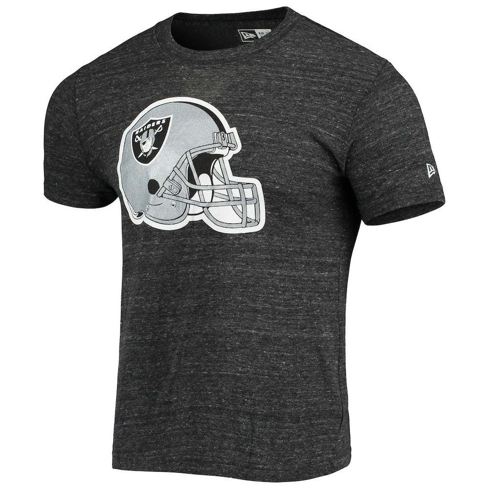 Las Vegas Raiders New Era Helmet Logo Tri-Blend T-Shirt - Black - NFL