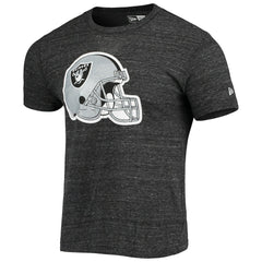 Las Vegas Raiders New Era Helmet Logo Tri-Blend T-Shirt - Black - NFL