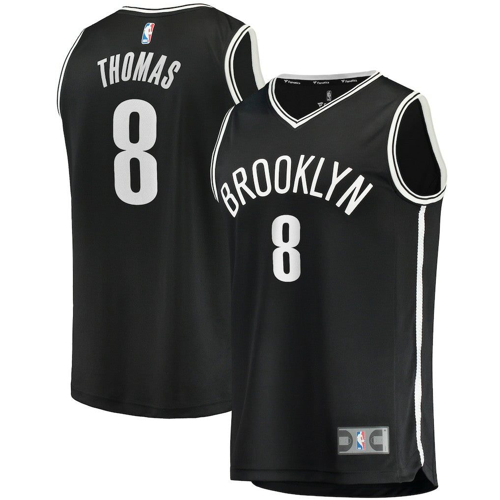 Fanatics Cam Thomas Brooklyn Nets 2021 NBA Draft First Round Pick Fast Break Replica Jersey Black Icon Edition