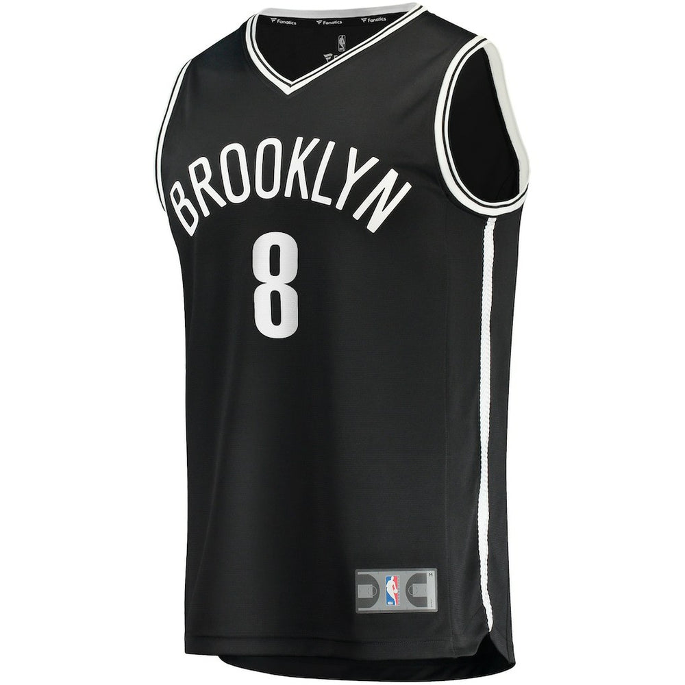 Fanatics Cam Thomas Brooklyn Nets 2021 NBA Draft First Round Pick Fast Break Replica Jersey Black Icon Edition