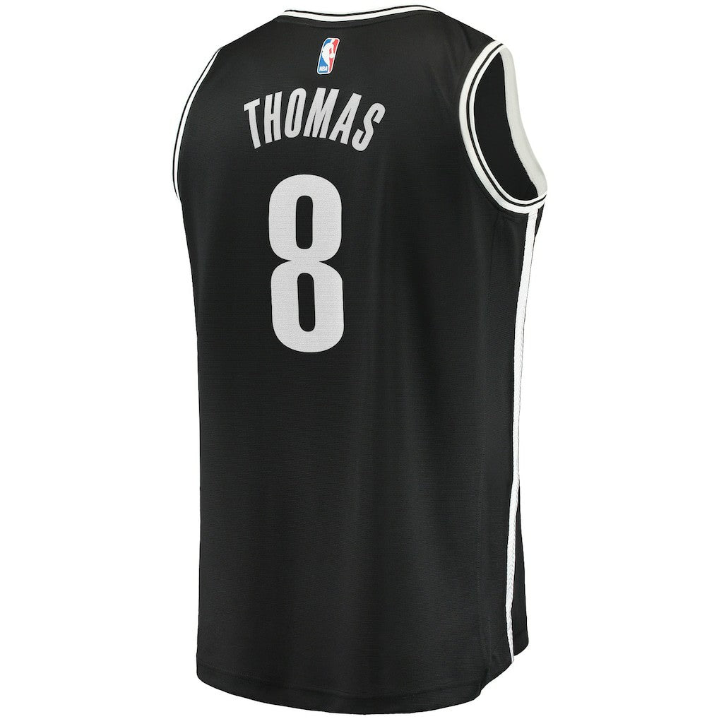 Fanatics Cam Thomas Brooklyn Nets 2021 NBA Draft First Round Pick Fast Break Replica Jersey Black Icon Edition