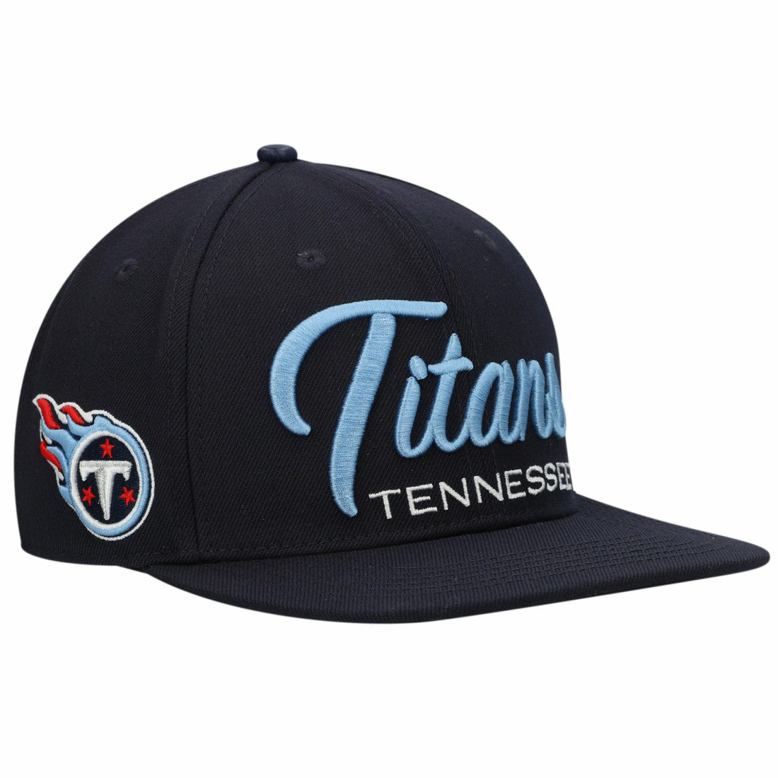 Tennessee Titans Pro Standard Script Wordmark Snapback Hat - Navy - NFL