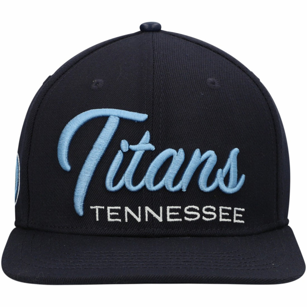 Tennessee Titans Pro Standard Script Wordmark Snapback Hat - Navy - NFL