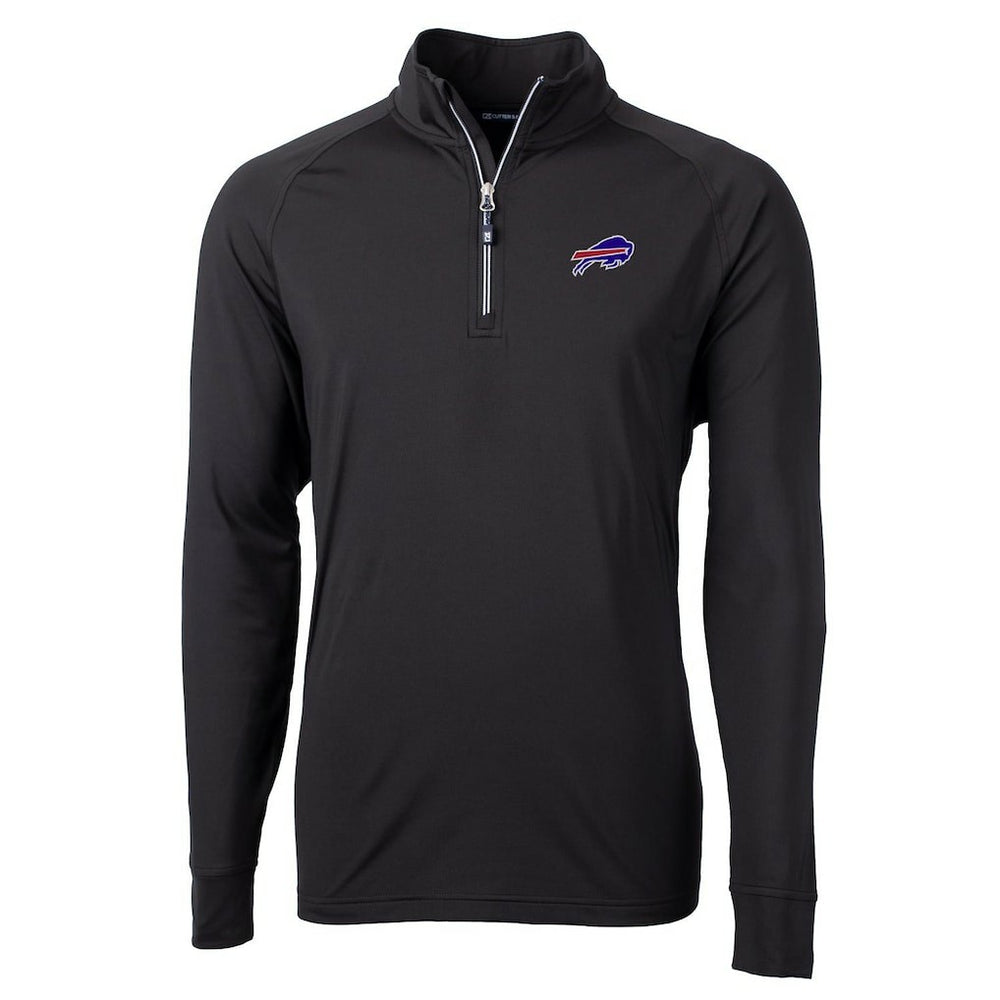 Buffalo Bills Cutter & Buck Adapt Eco Knit Quarter-Zip Pullover Jacket - Black - NFL