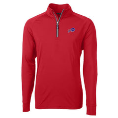 Buffalo Bills Cutter & Buck Adapt Eco Knit Quarter-Zip Pullover Jacket - Red - NFL