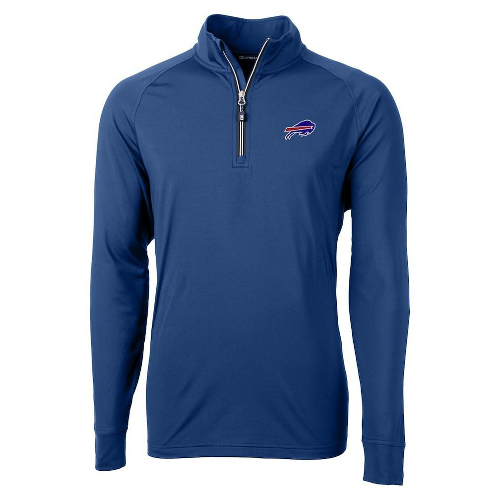 Buffalo Bills Cutter & Buck Adapt Eco Knit Quarter-Zip Pullover Jacket - Royal - NFL