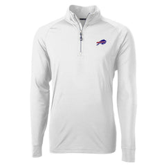 Buffalo Bills Cutter & Buck Adapt Eco Knit Quarter-Zip Pullover Jacket - White - NFL