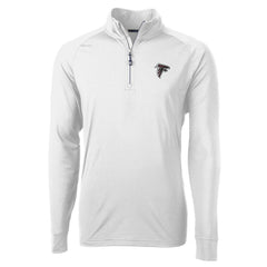 Atlanta Falcons Cutter & Buck Adapt Eco Knit Quarter-Zip Pullover Jacket - White - NFL