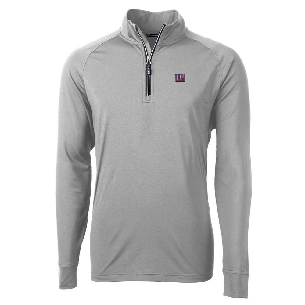 New York Giants Cutter & Buck Adapt Eco Knit Quarter-Zip Pullover Jacket - Gray - NFL