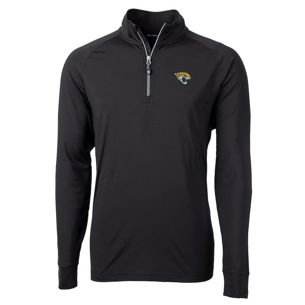 Jacksonville Jaguars Cutter & Buck Adapt Eco Knit Quarter-Zip Pullover Jacket - Black - NFL