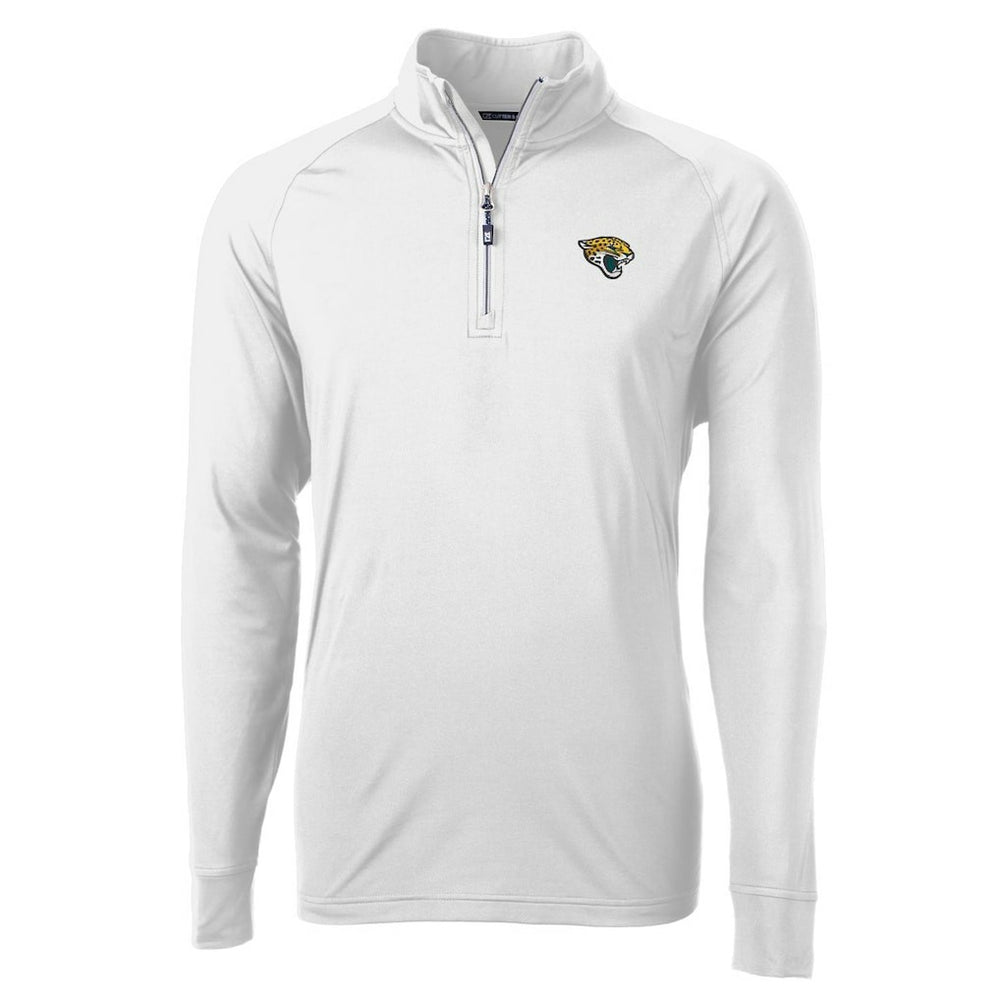 Jacksonville Jaguars Cutter & Buck Adapt Eco Knit Quarter-Zip Pullover Jacket - White - NFL