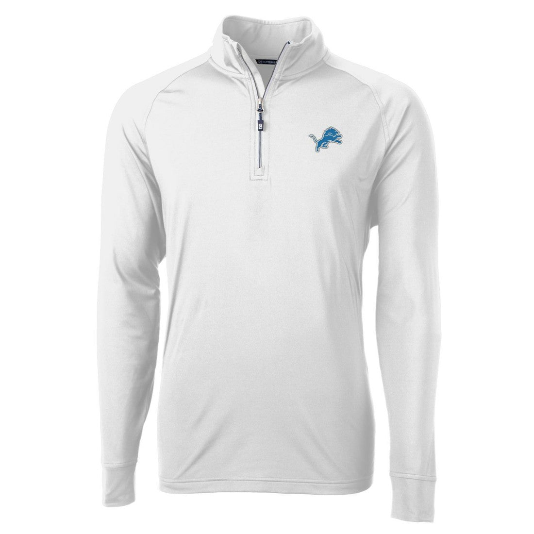 Detroit Lions Cutter & Buck Adapt Eco Knit Quarter-Zip Pullover Jacket - White - NFL