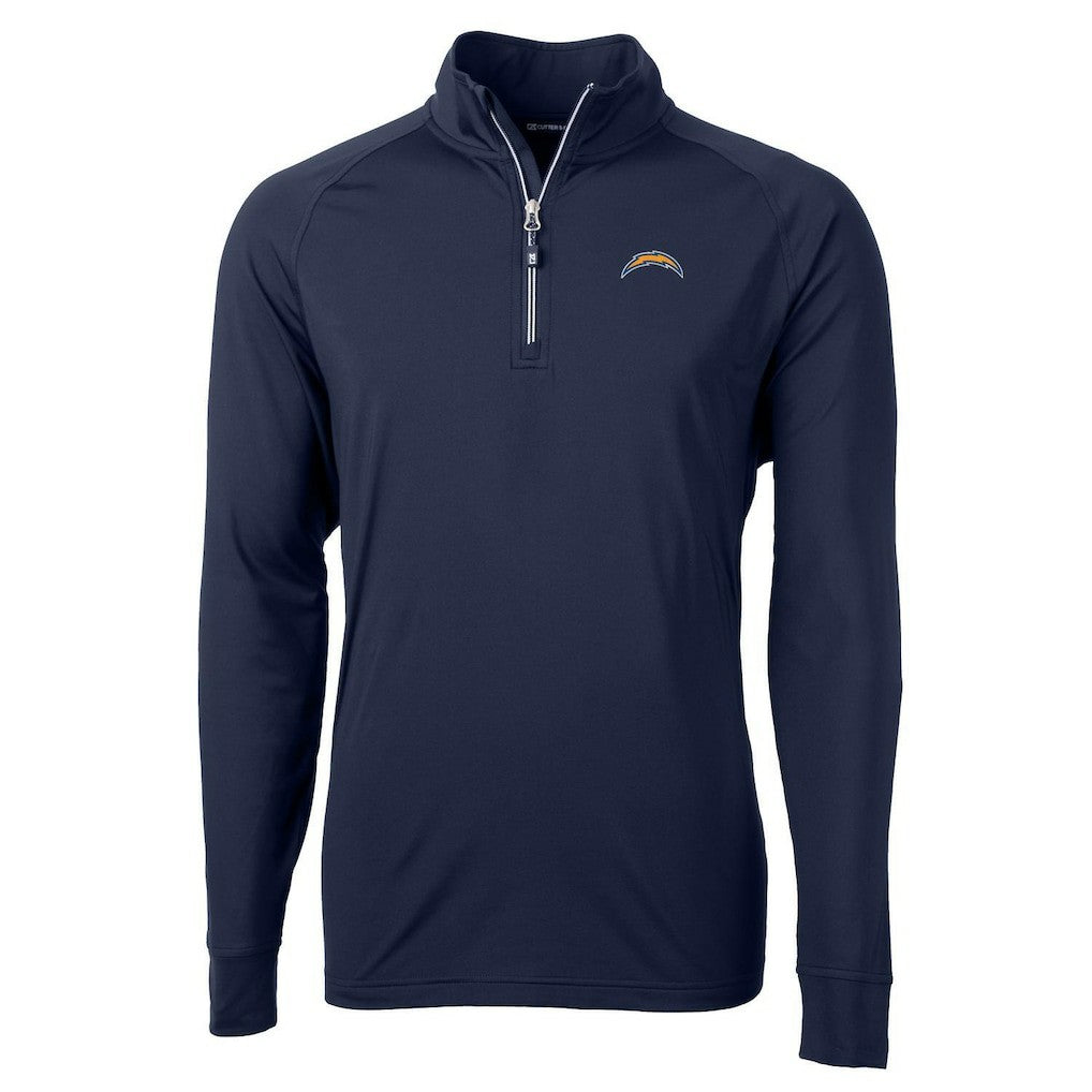 Los Angeles Chargers Cutter & Buck Adapt Eco Knit Quarter-Zip Pullover Jacket - Navy - NFL