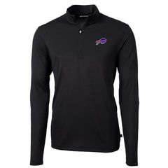 Buffalo Bills Cutter & Buck Virtue Eco Pique Recycled Quarter-Zip Pullover Jacket - Black - NFL