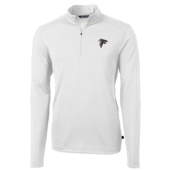 Atlanta Falcons Cutter & Buck Virtue Eco Pique Recycled Quarter-Zip Pullover Jacket - White - NFL
