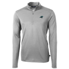 Carolina Panthers Cutter & Buck Virtue Eco Pique Recycled Quarter-Zip Pullover Jacket - Gray - NFL