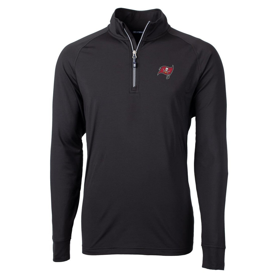 Tampa Bay Buccaneers Cutter & Buck Big & Tall Adapt Eco Knit Quarter-Zip Pullover Jacket - Black - NFL