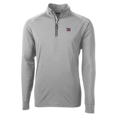 New York Giants Cutter & Buck Big & Tall Adapt Eco Knit Quarter-Zip Pullover Jacket - Gray - NFL