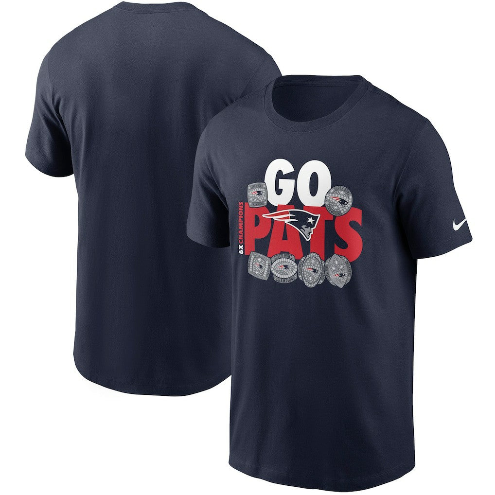 New England Patriots Hometown Collection 6x T-Shirt - Navy - Nike