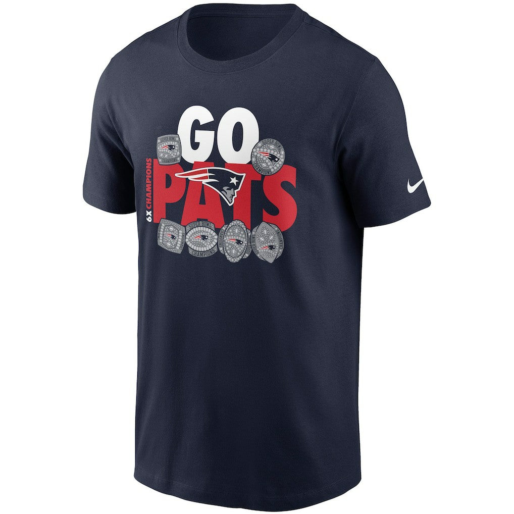 New England Patriots Hometown Collection 6x T-Shirt - Navy - Nike