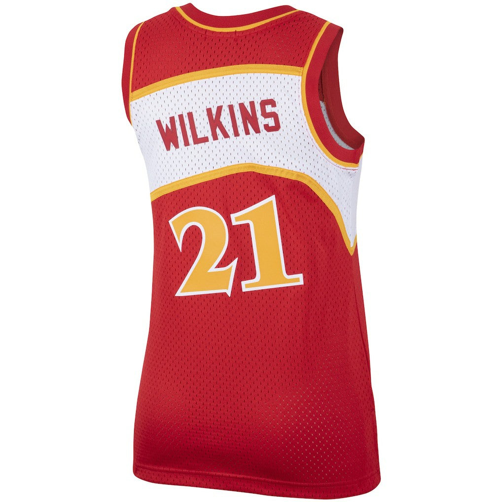 Mitchell & Ness Dominique Wilkins Atlanta Hawks Women's Hardwood Classics Swingman Jersey Red