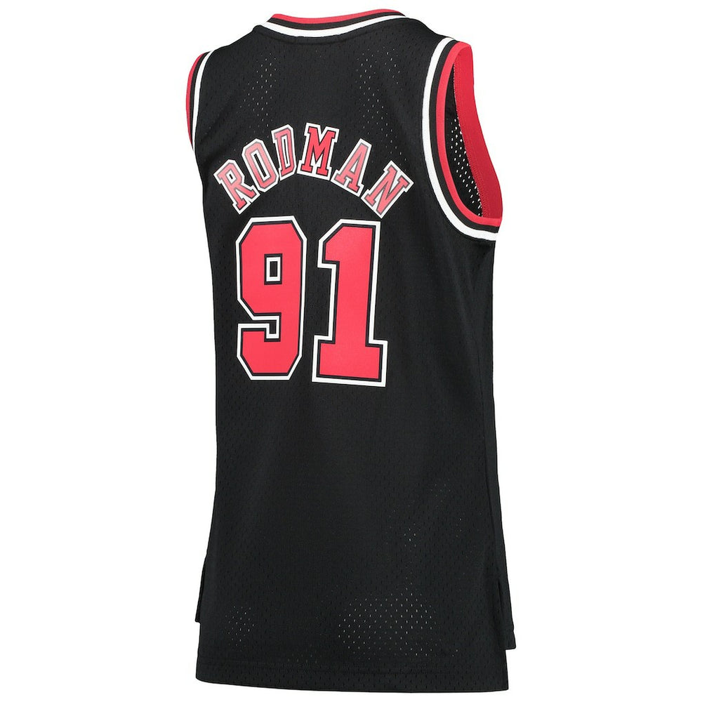 Mitchell & Ness Dennis Rodman Chicago Bulls Women's Hardwood Classics Swingman Jersey Black