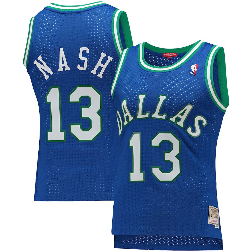 Mitchell & Ness Steve Nash Dallas Mavericks Women's 1998/99 Hardwood Classics Swingman Jersey Blue