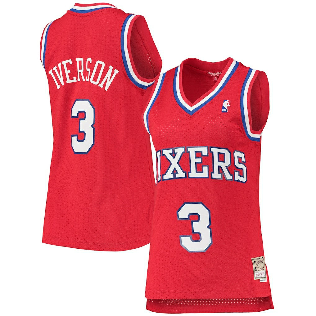 Mitchell & Ness Allen Iverson Philadelphia 76ers Women's 2002/03 Hardwood Classics Swingman Jersey Red