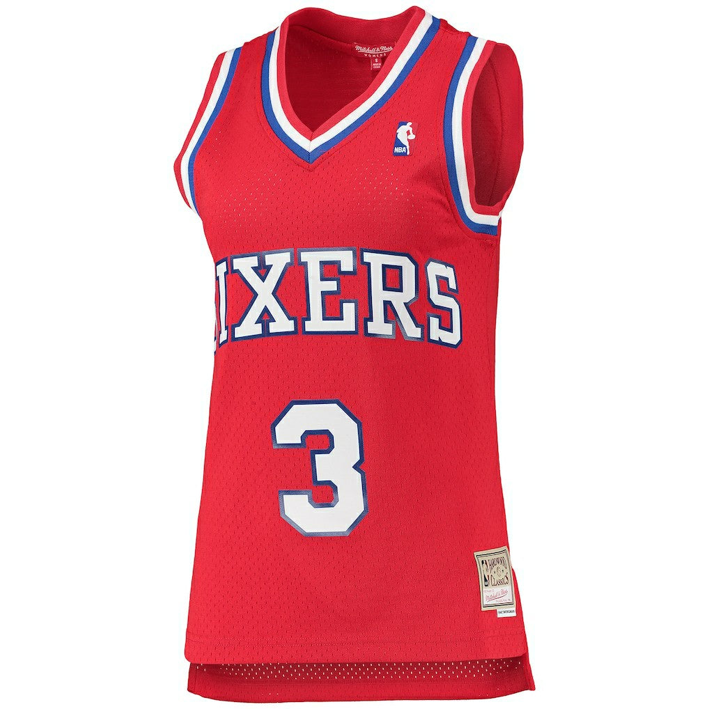 Mitchell & Ness Allen Iverson Philadelphia 76ers Women's 2002/03 Hardwood Classics Swingman Jersey Red