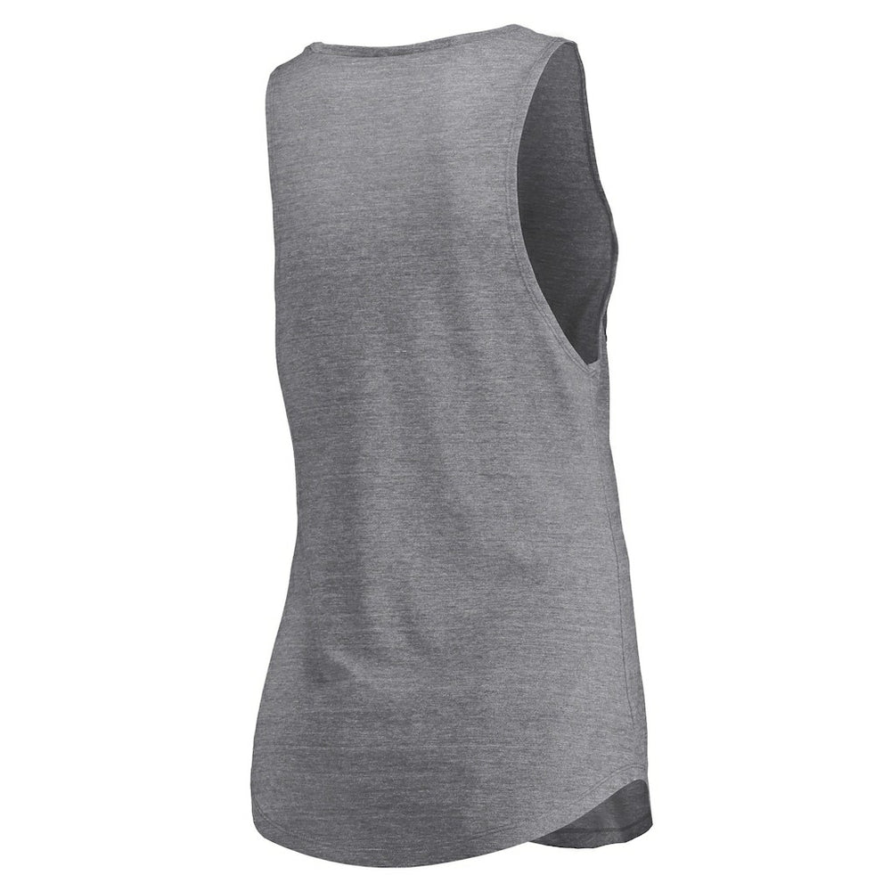 Fanatics Dallas Mavericks Women's Quality Time Open Scoop Neck Tri-Blend Tank Top Heathered Gray