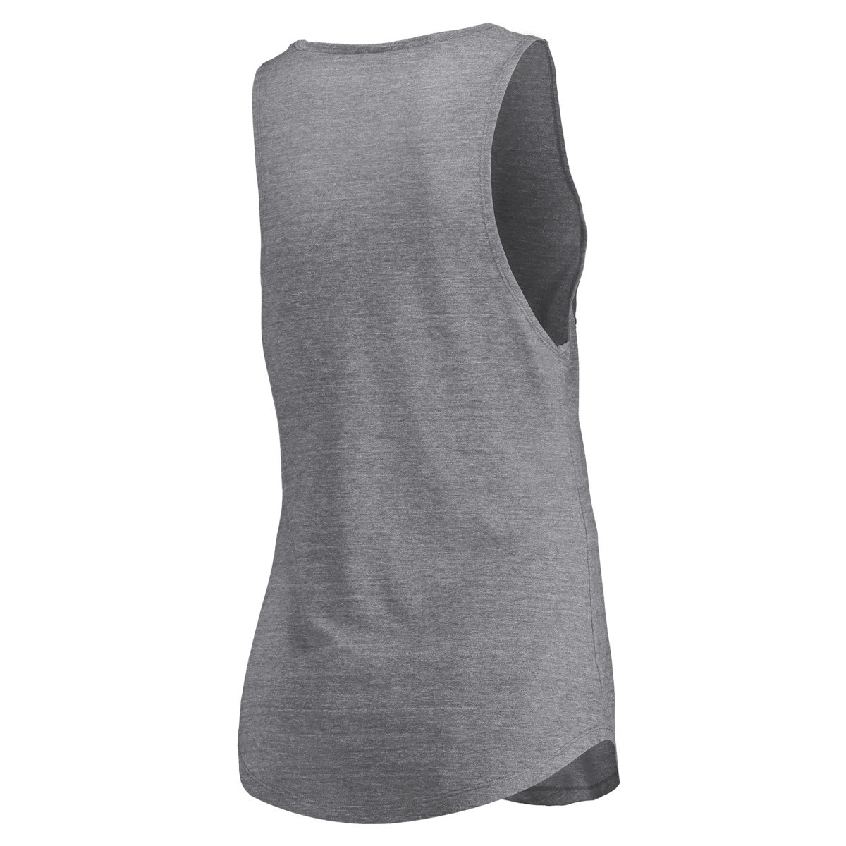 Fanatics Milwaukee Bucks Women's Quality Time Open Scoop Neck Tri-Blend Tank Top Heathered Gray