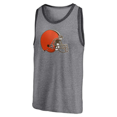 Cleveland Browns Famous Tri-Blend Tank Top - Heathered Gray/Heathered Charcoal - Fanatics