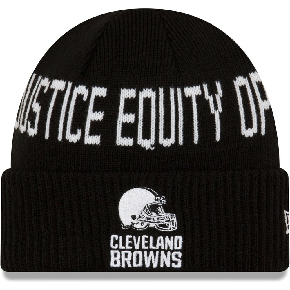 Cleveland Browns New Era Team Social Justice Cuffed Knit Hat - Black - NFL