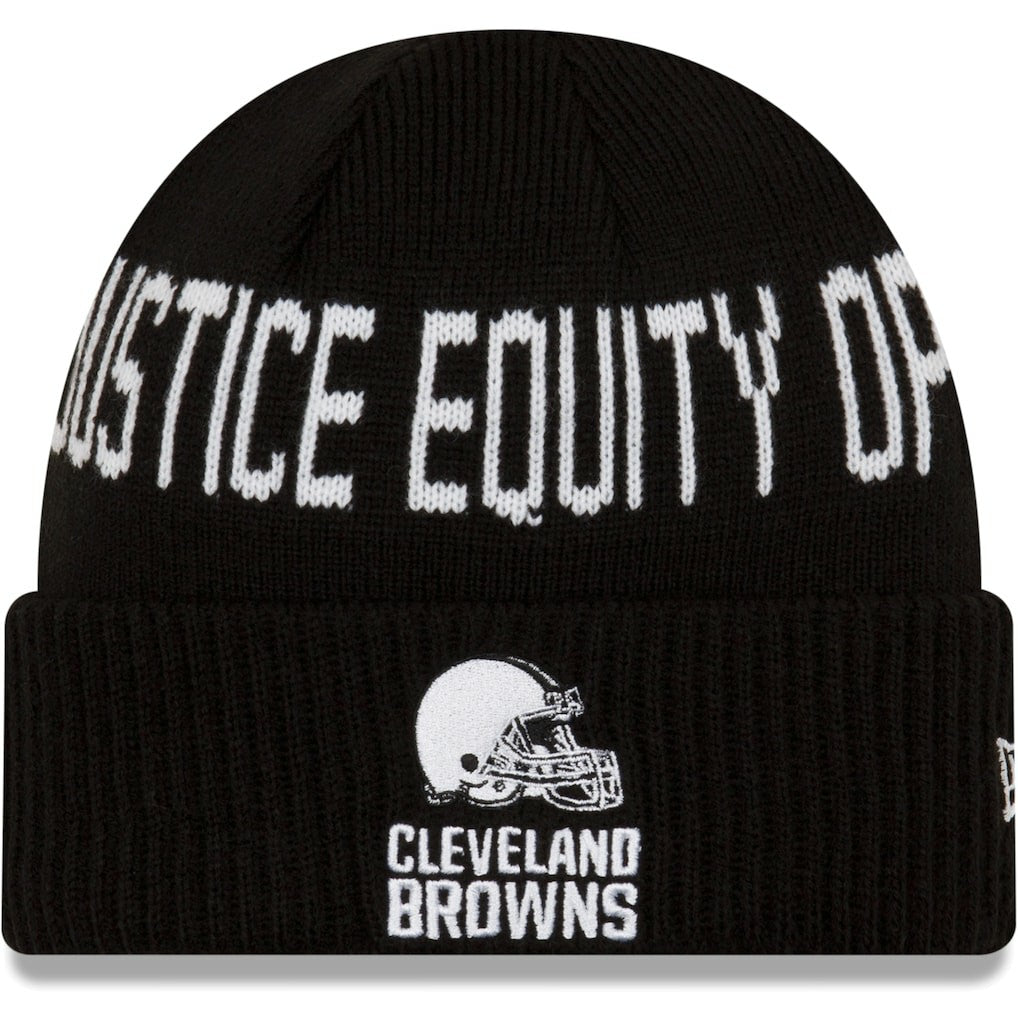 Cleveland Browns New Era Team Social Justice Cuffed Knit Hat - Black - NFL