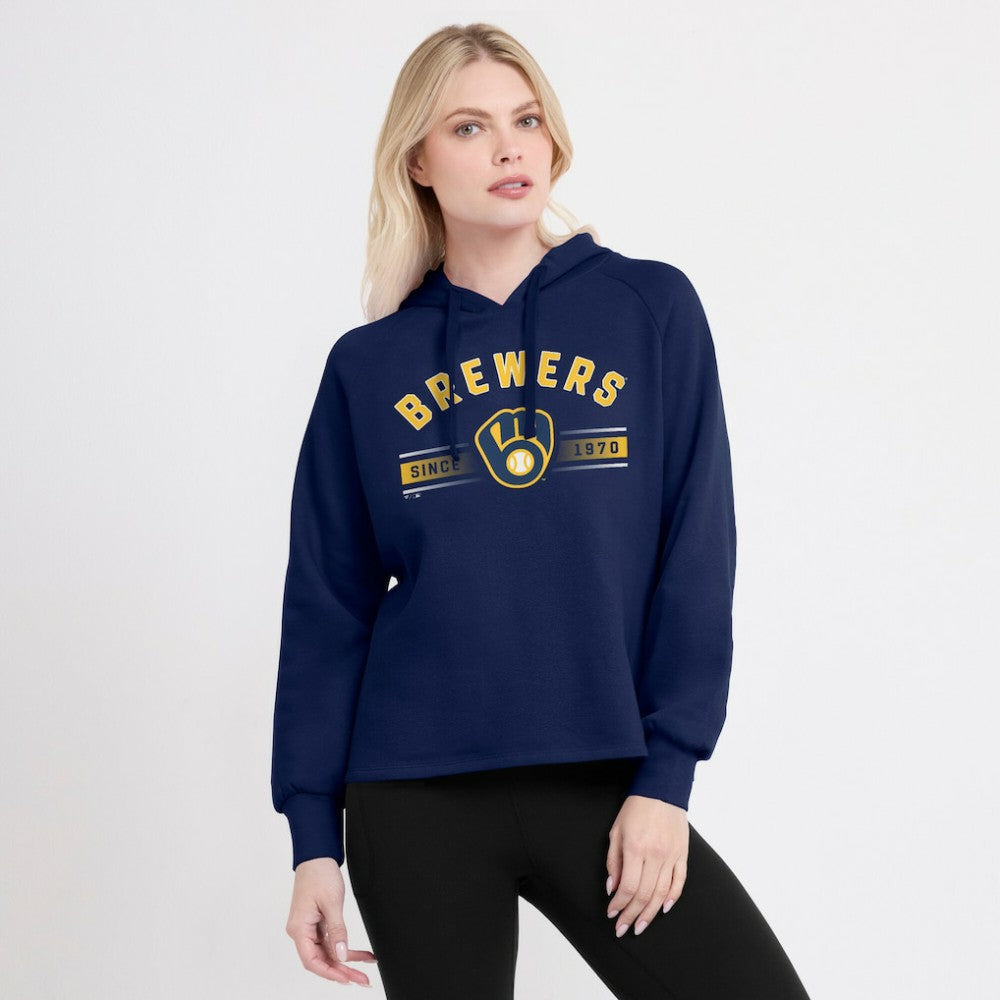 Milwaukee Brewers Fanatics Women's Perfect Play Raglan Pullover Hoodie Online